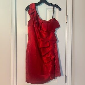 Calvin Klein size 10 nwot one shoulder red dress